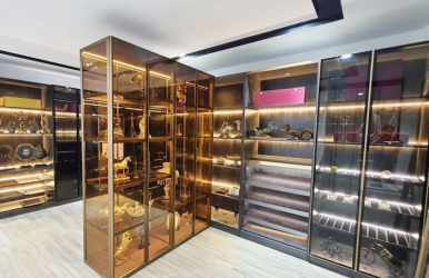 Tủ Nhôm Trang Trí Full 4 Mặt Kính