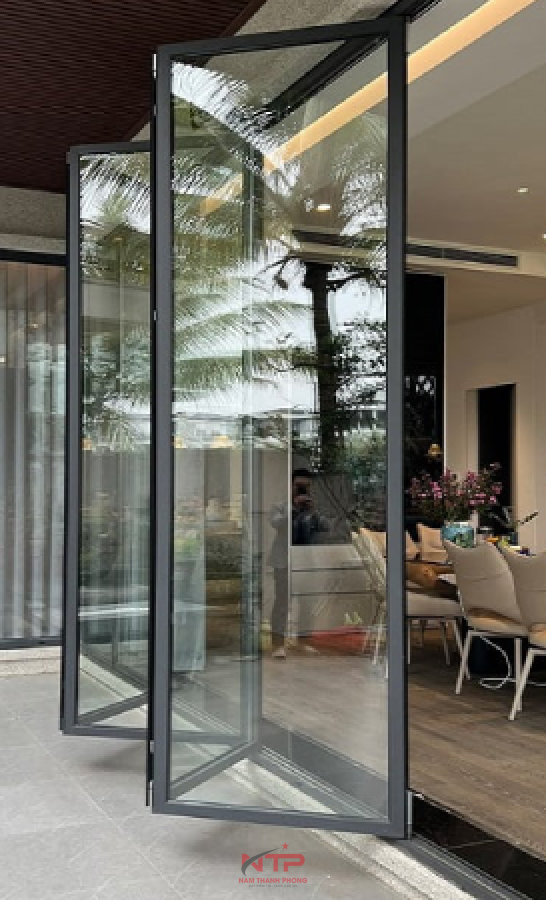 Cửa nhôm slim trượt quay